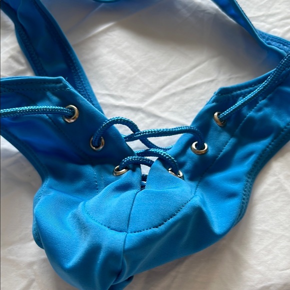 Blue Lace-Up jockstrap - Picture 3 of 4